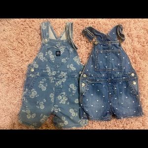 Two Overalls denim set both 2 year size